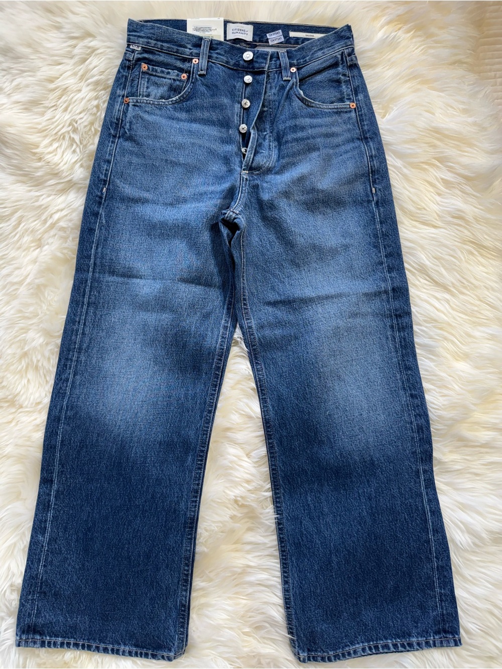 Citizens Of Humanity Wide Leg Jeans - Medium Blue